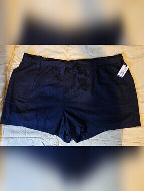 Terra & Sky Pull On Paper Bag Belted Short 4x ( 28w-30W) New
